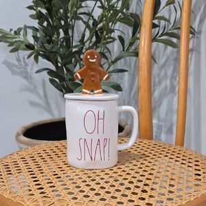 Rae Dunn "Oh Snap" Holiday Mug with Gingerbread Lid